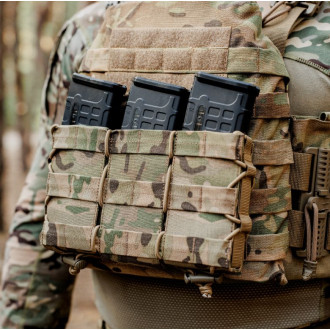 Відкритий потрійний підсумок під магазини AK / AR CORDURA 1000D Мультикам